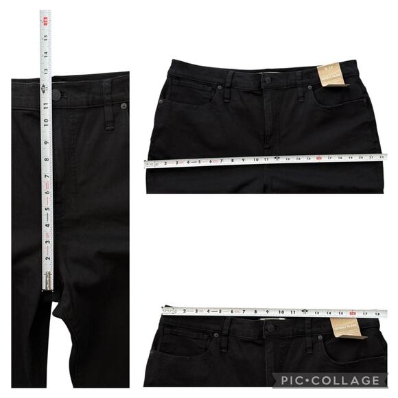 Madewell Slim Skinny Flare Jeans Black Frost Stretch Work Women’s Size 33 NEW - Picture 9 of 11